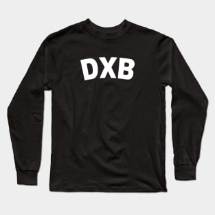 DXB Bold White Long Sleeve T-Shirt